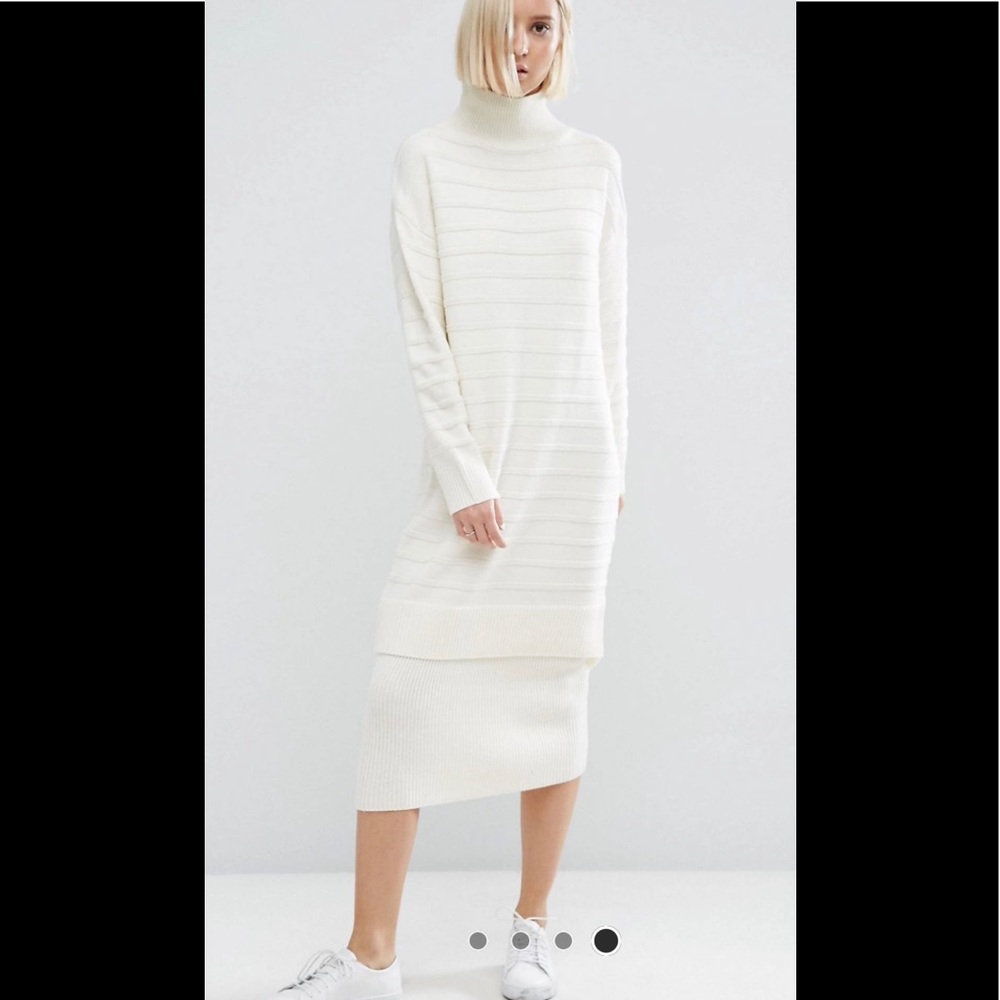 NWOT ASOS Sweater Dress in Chunky Ripple Stitch Size 4